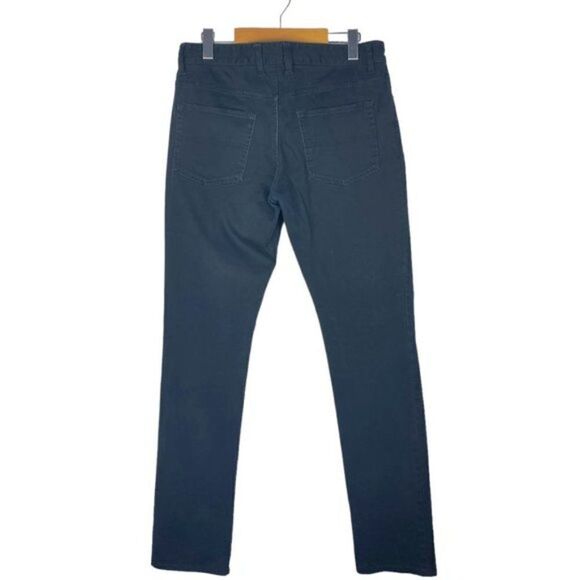 Frank & Oak Men's Black Lincoln Modern Slim Fit Twill Trousers US 32 X 34 - Picture 2 of 8